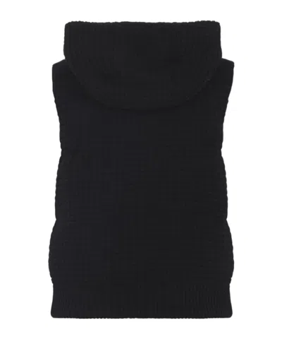 Fabiana Filippi Platinum Vest With Sequins In Black