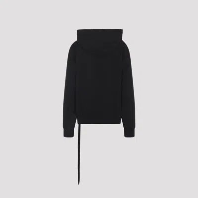 Rick Owens Drkshdw Graphic Print Oversized Hoodie Drawstring In Black