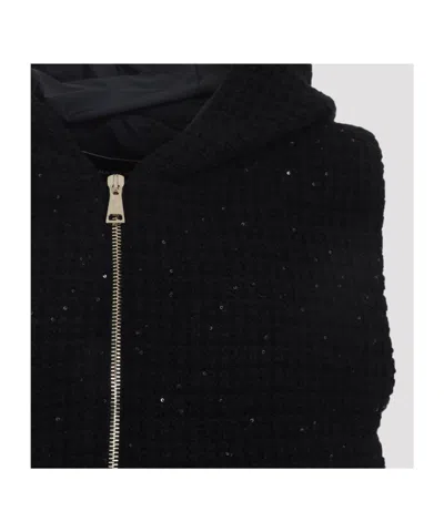 Fabiana Filippi Platinum Vest With Sequins In Black