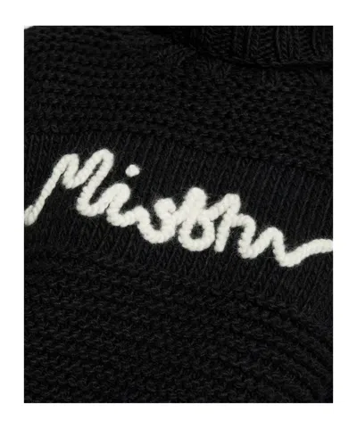 Misbhv Roll-neck Logo-detail Sweater In Black