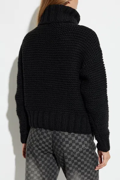 Misbhv Roll-neck Logo-detail Sweater In Black