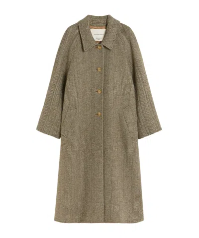 Weekend Max Mara Weekend Signature Ugola Wool Blend Coat In Brown