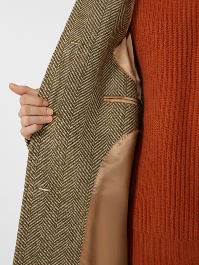 Weekend Max Mara Weekend Signature Ugola Wool Blend Coat In Brown