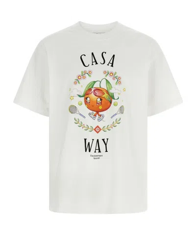 Casablanca Print T-shirt In White
