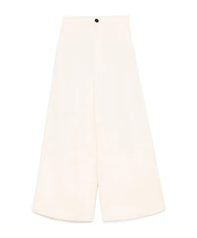 Forte Forte Women Cotton High-waisted Trousers In Pink