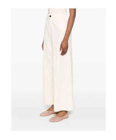 Forte Forte Women Cotton High-waisted Trousers In Pink