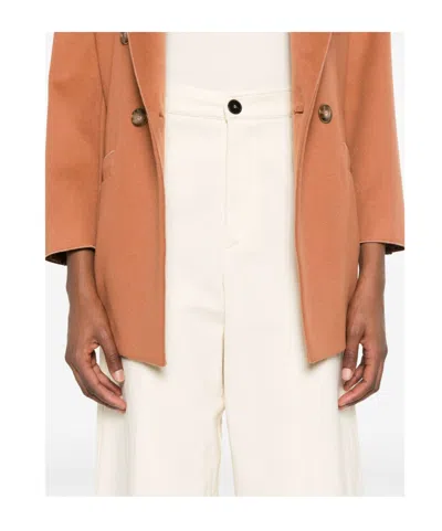 Forte Forte Women Cotton High-waisted Trousers In Pink