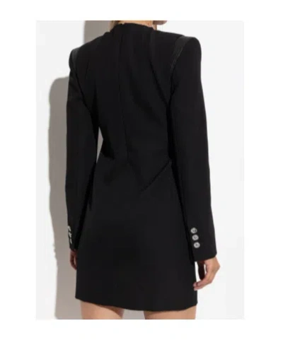 Versace Wool Mini Dress In Black