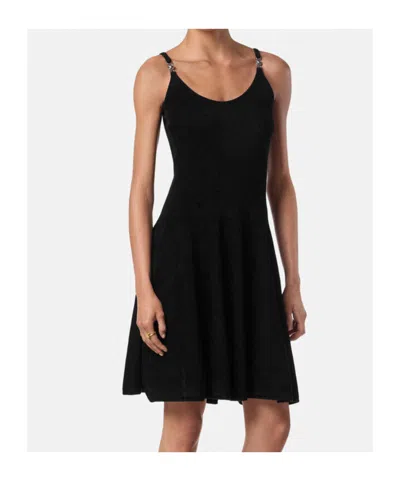 Versace Embellished Scoop-neck Mini Dress In Black