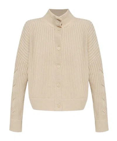Max Mara Long-sleeved Sweater Jacket In Neutral