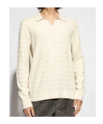 Rag & Bone Harvey Johnny Collar Relaxed Polo In White