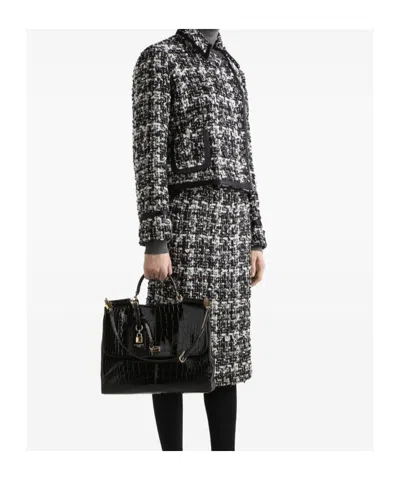 Dolce & Gabbana Turtleneck Knit Pullover Long Sleeve Style In Gray