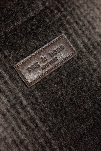 Rag & Bone Austin Checked Wool-blend Shirt Jacket In Brown