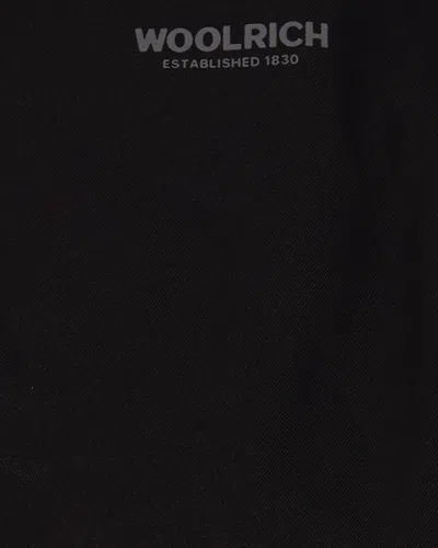 Woolrich Zippered Long-sleeved Casual Jacket In Black