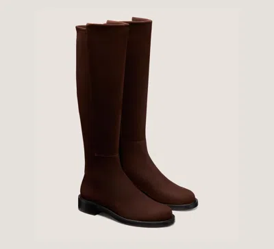 Stuart Weitzman Suede Knee-high Ankle Boots With Block Heel