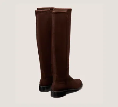 Stuart Weitzman Suede Knee-high Ankle Boots With Block Heel