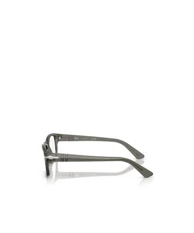 Persol 0po3364v Translucent Grey Acetate Rectangular Eyeglasses In Blue