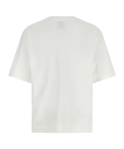 Casablanca Oversized T-shirt With Dragonfly Floral Print In White