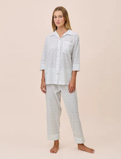 Papinelle Swiss Dot Crop Pajamas In White