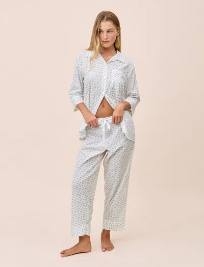 Papinelle Swiss Dot Crop Pajamas In White