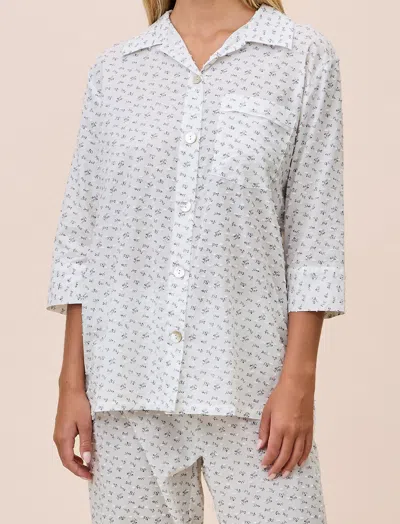 Papinelle Swiss Dot Crop Pajamas In White