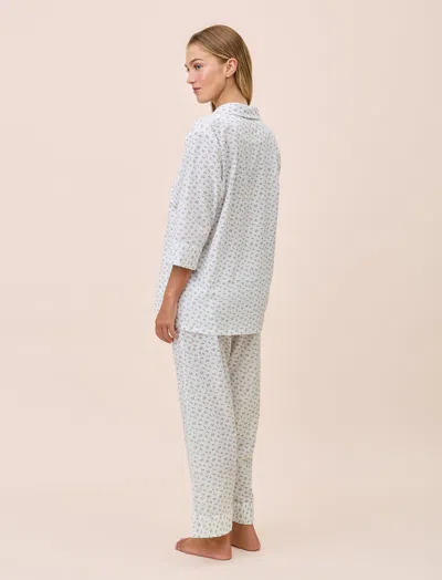 Papinelle Swiss Dot Crop Pajamas In White