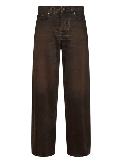 Haikure Brown Vintage Effect Korea Jeans In Brown