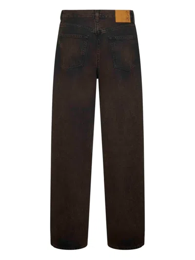 Haikure Brown Vintage Effect Korea Jeans In Brown