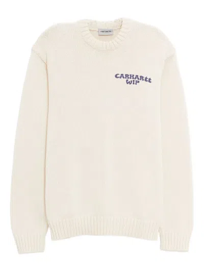 Carhartt Ivory Cotton Blend Helix Sweater In White