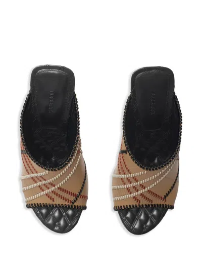 Burberry Cabana Sandals In Brown