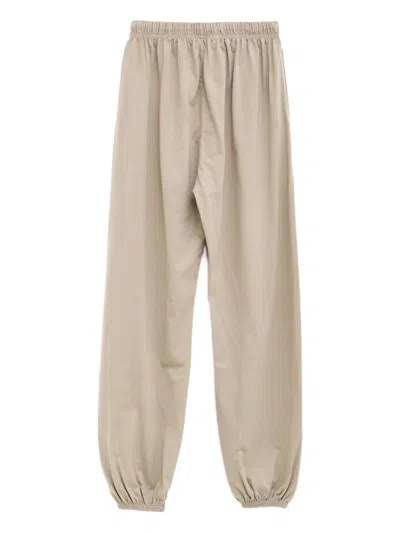 Essentials Drawstring Elastic-cuff Track Pants In Brown