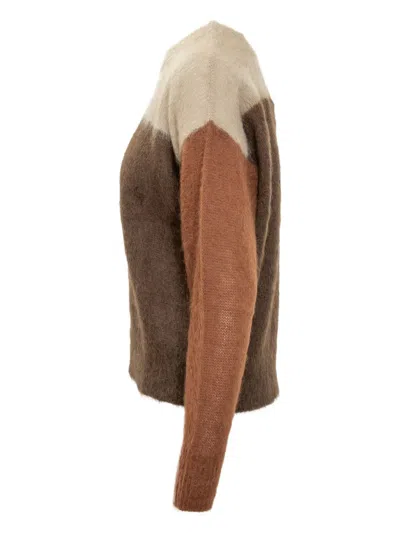 Isabel Marant Étoile Isabel Marant Etoile Multicolor Mohair Blend Madeline Sweater In Brown