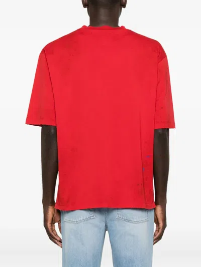 Dsquared2 Crew Neck T-shirt With Print In Red