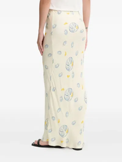 牡蛎印花半身裙