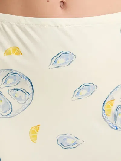 牡蛎印花半身裙