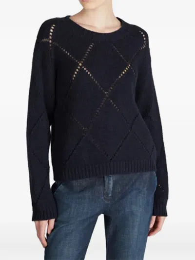 Zanone Diamond-pattern Sweater In Blue