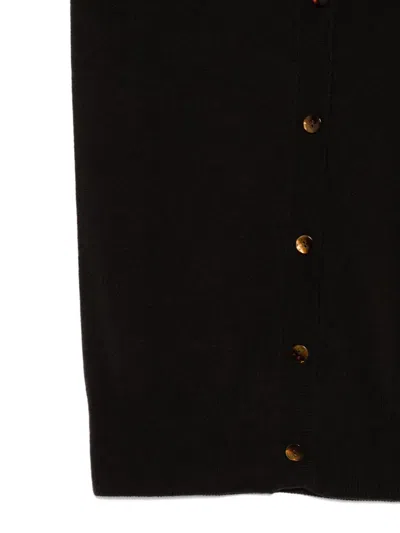 Alysi Button-front Vest In Black