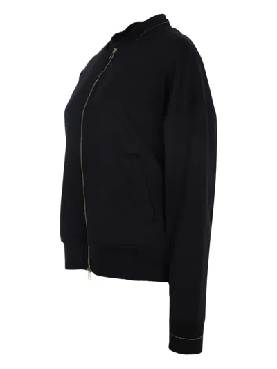 Lorena Antoniazzi Zip-front Sweatshirt In Black