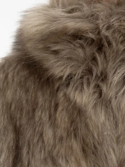 Misbhv Faux-fur Jacket In Neutral