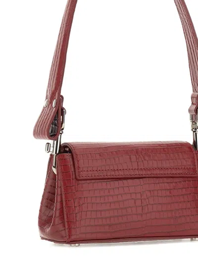 Vivienne Westwood Hazel Medium Red Embossed Croc Shoulder Bag In Red