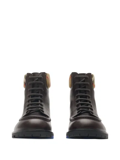 Burberry Rogue Amphibious Ankle Boots In Brown
