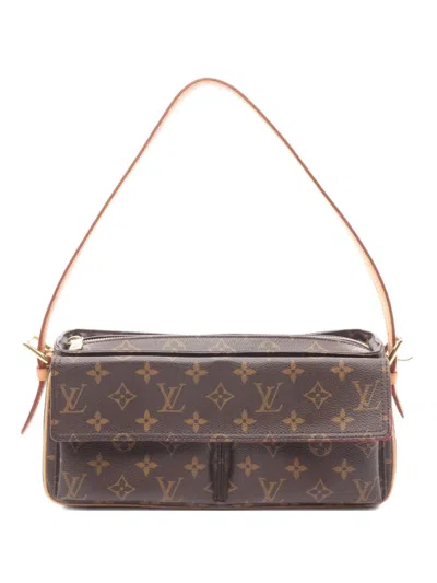 Pre-owned Louis Vuitton 2010s Vivacite Mm Shoulder Bag In Brown