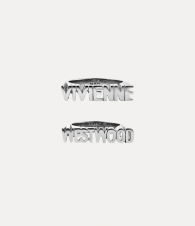 Vivienne Westwood Essex Ring Silver Unisex In Silver