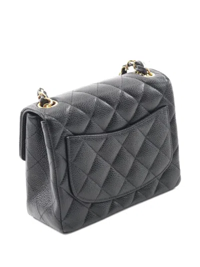 Pre-owned Chanel 2004-2005 Mini Matelasse Chain Shoulder Bag In Black