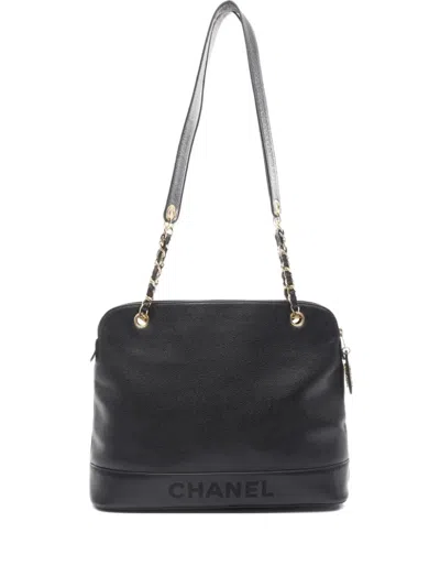 Pre-owned Chanel 1996-1997 Chain Shoulder Bag In Black