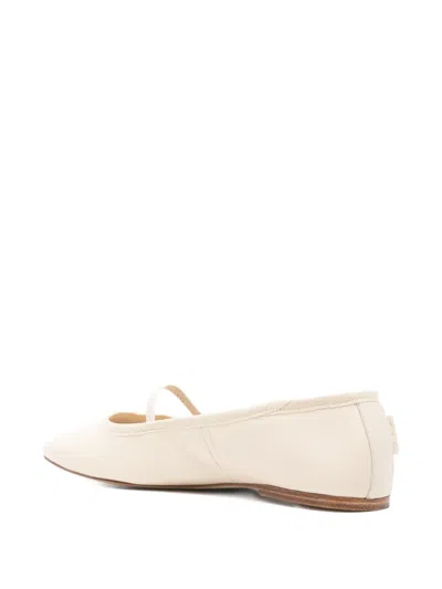 Apc Swan Leather Pointed-toe Flats In Neutral