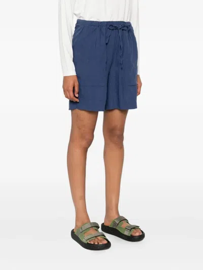 Marc O'polo Drawstring-fastening Linen Shorts In Blue
