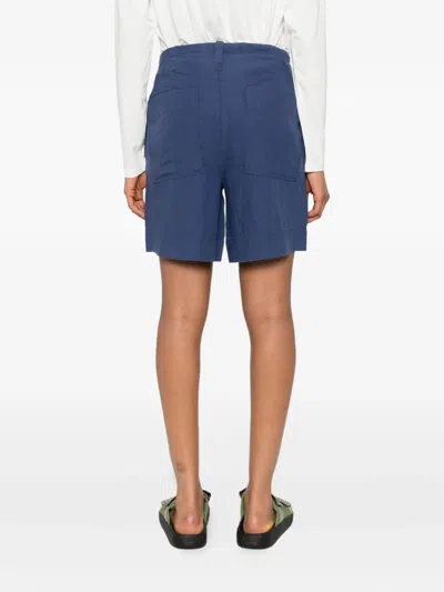 Marc O'polo Drawstring-fastening Linen Shorts In Blue