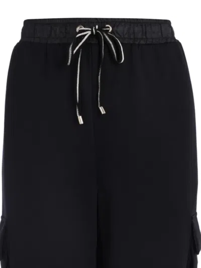 Lorena Antoniazzi Drawstring Cargo Trousers In Black