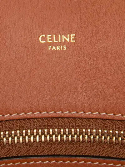 Pre-owned Celine 2020 Small Triomphe Canvas Maillon Vertical Cabas Satchel In Blue